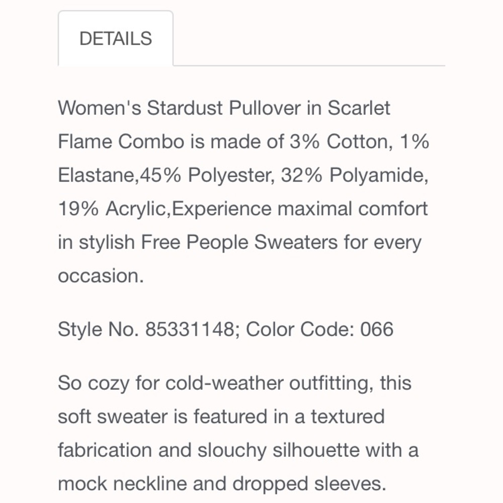 Free People Cozy Knit Sweater Flame Combo Color Size XL - Picture 11 of 12